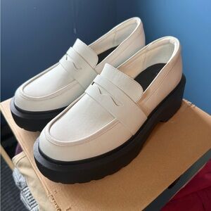 Wild Fable Cream Loafers with Black Soles